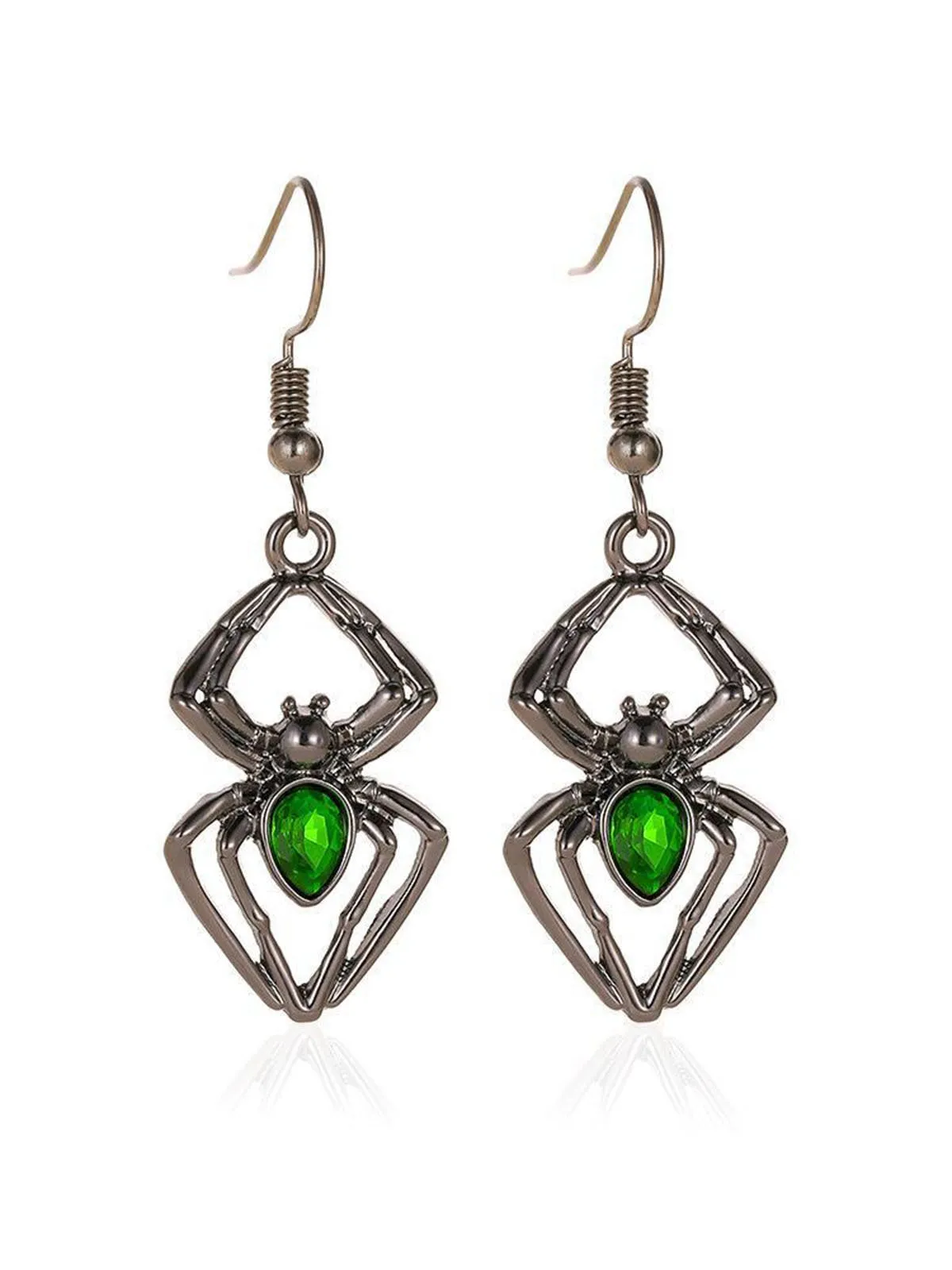 3PCS Green Spider Necklace & Earrings & Ring Set sold by Retro Stage product image thumbnail 3
