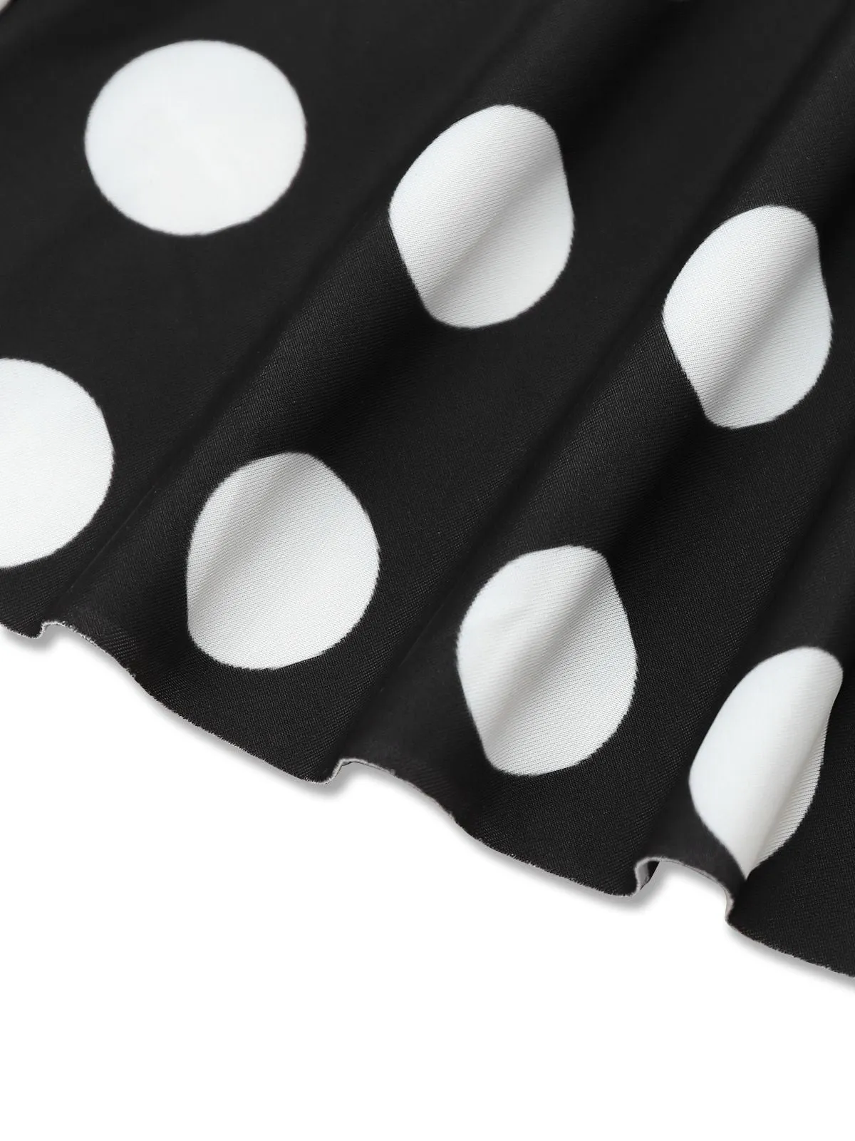 Black 1950s Polka Dots One-Piece Swim Dress sold by Retro Stage product image thumbnail 3