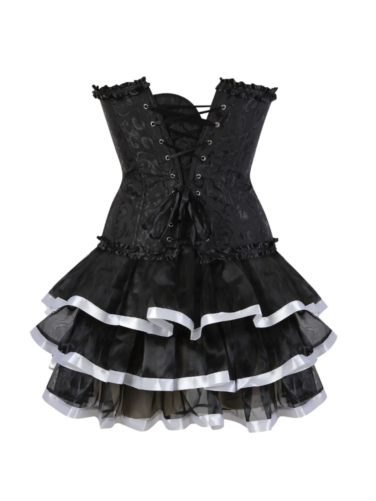 2PCS 1950s Strapless Bow Corset & Layered Skirt sold by Retro Stage product image thumbnail 3
