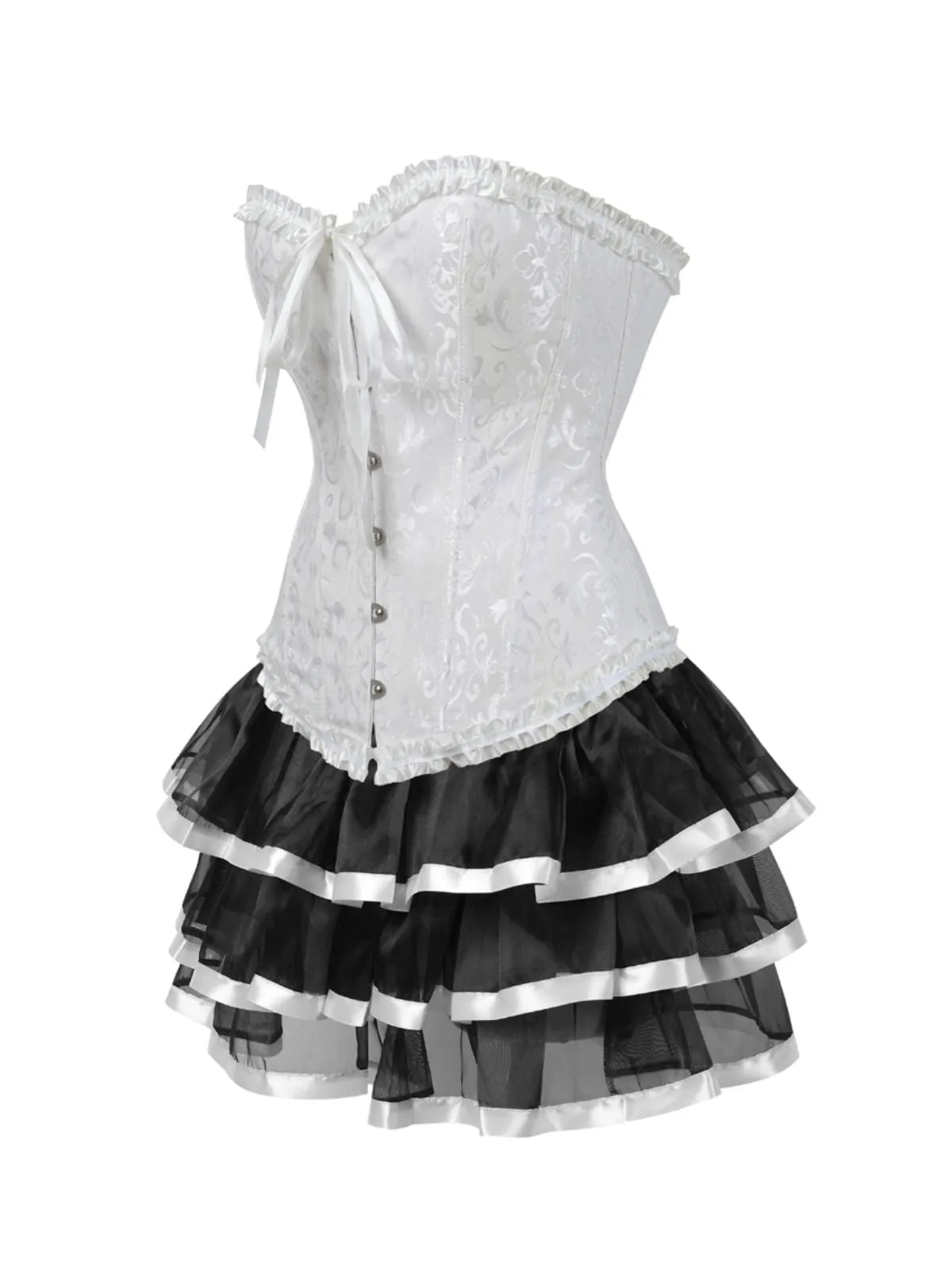 2PCS 1950s Strapless Bow Corset & Layered Skirt sold by Retro Stage product image thumbnail 5