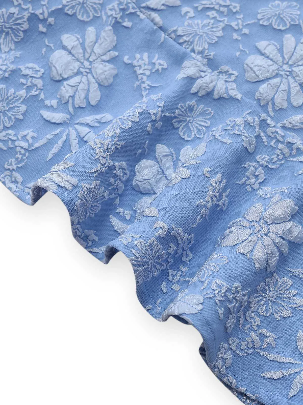 Light Blue 1930s Daisy Puff Sleeve Dress sold by Retro Stage product image thumbnail 5