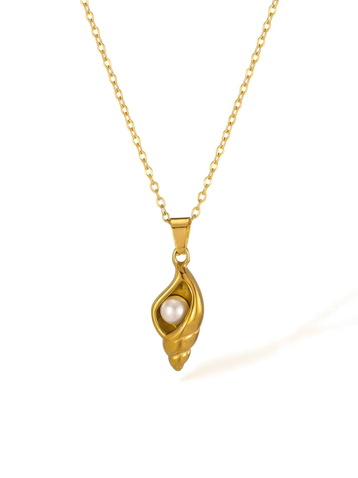 Vintage Golden Conch Pearl Necklace sold by Retro Stage product image thumbnail 3