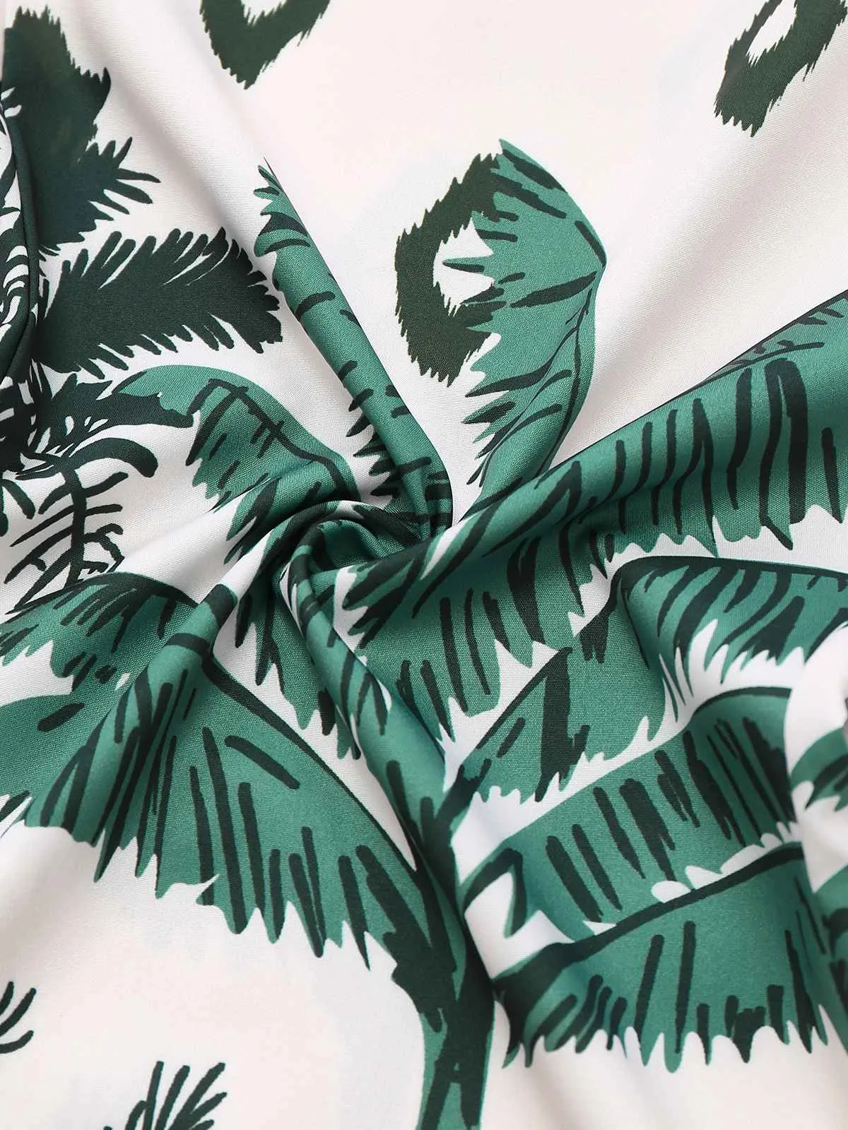 Green 1930s Palm Trees Halter Jumpsuit sold by Retro Stage product image thumbnail 5