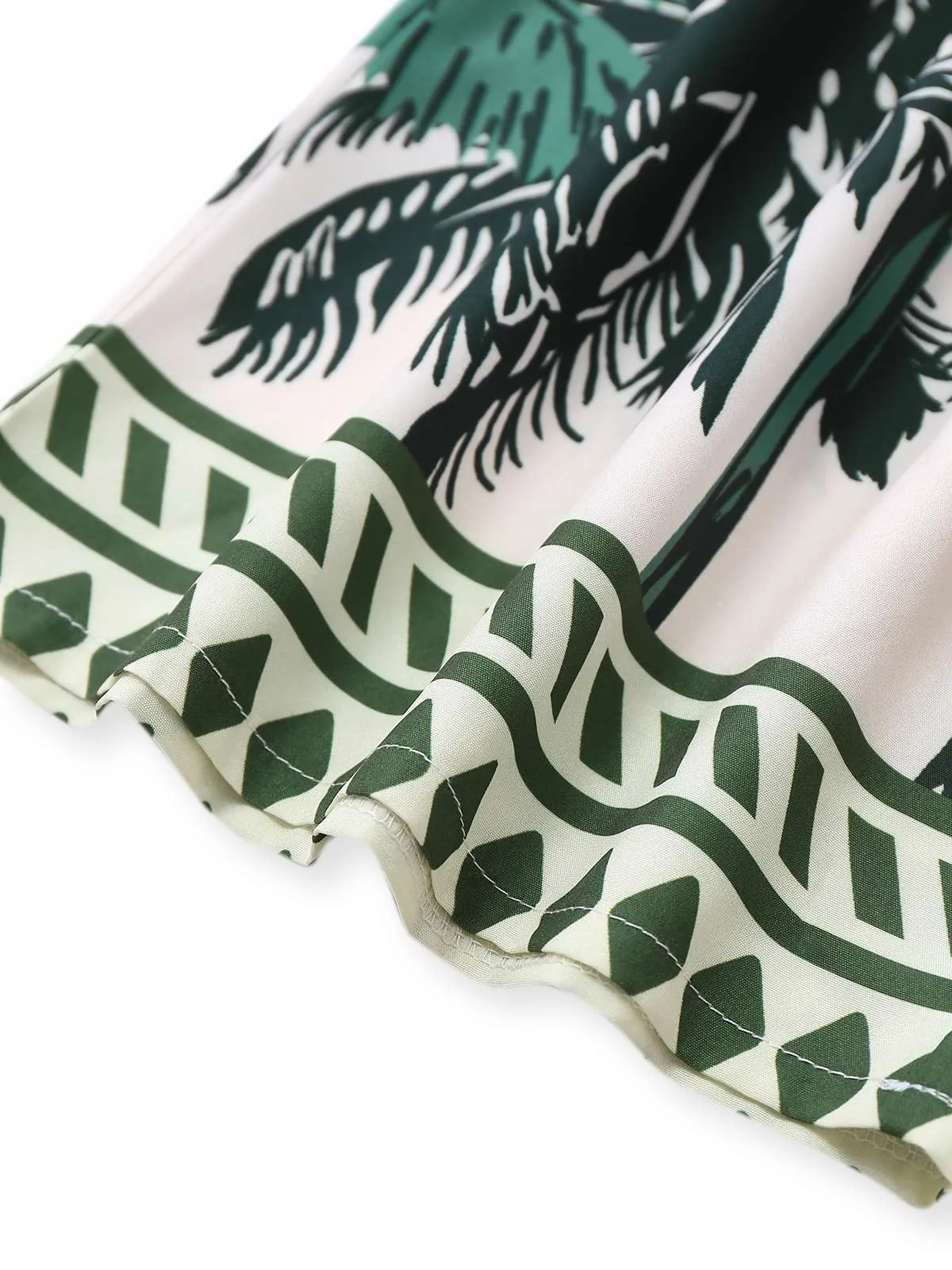 Green 1930s Palm Trees Halter Jumpsuit sold by Retro Stage product image thumbnail 4