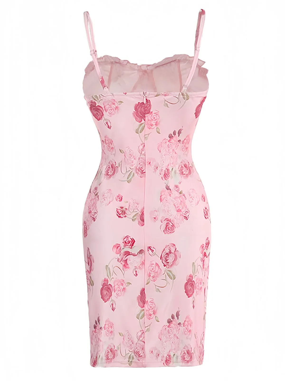 Pink 1960s Spaghetti Strap Roses Nightgown sold by Retro Stage product image thumbnail 2