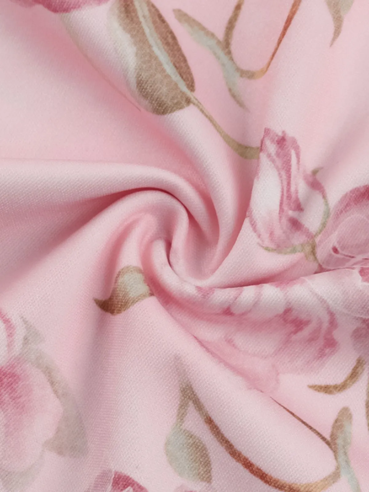 Pink 1960s Spaghetti Strap Roses Nightgown sold by Retro Stage product image thumbnail 4