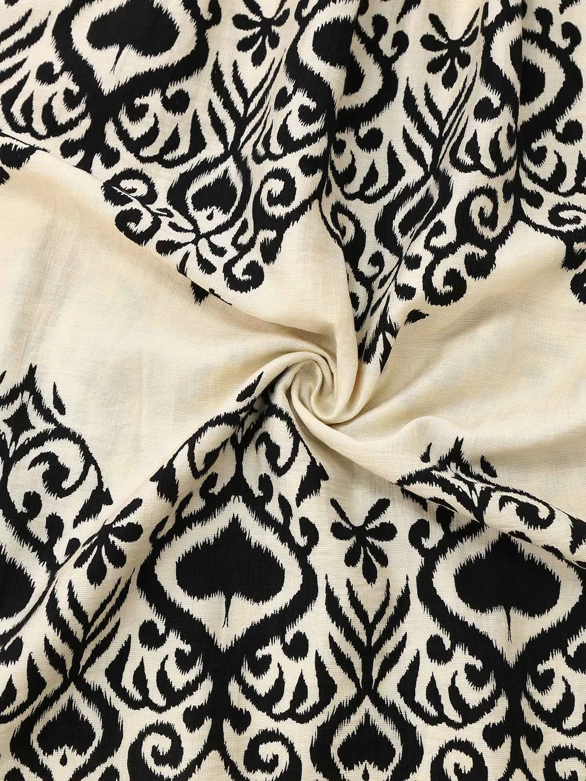 Apricot 1970s V-Neck Spades Prints Cap Sleeves Dress sold by Retro Stage product image thumbnail 5