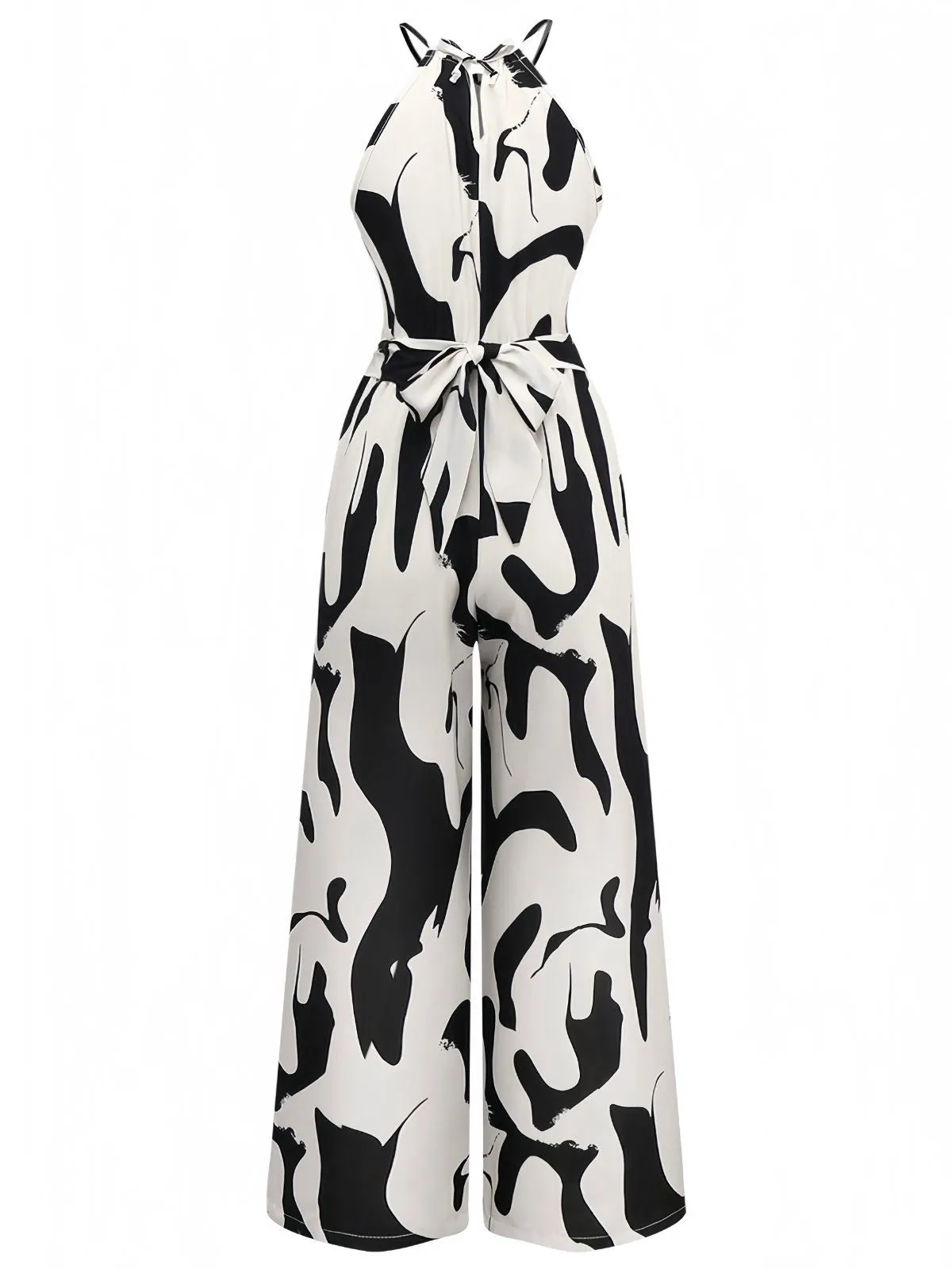 Black & White 1940s Cow Skin Halter Jumpsuit sold by Retro Stage product image thumbnail 2