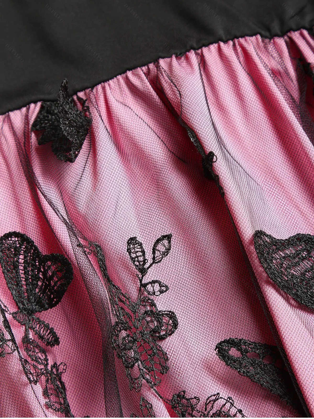 1950s 3D Butterfly Embroidered Patchwork Dress sold by Retro Stage product image thumbnail 5