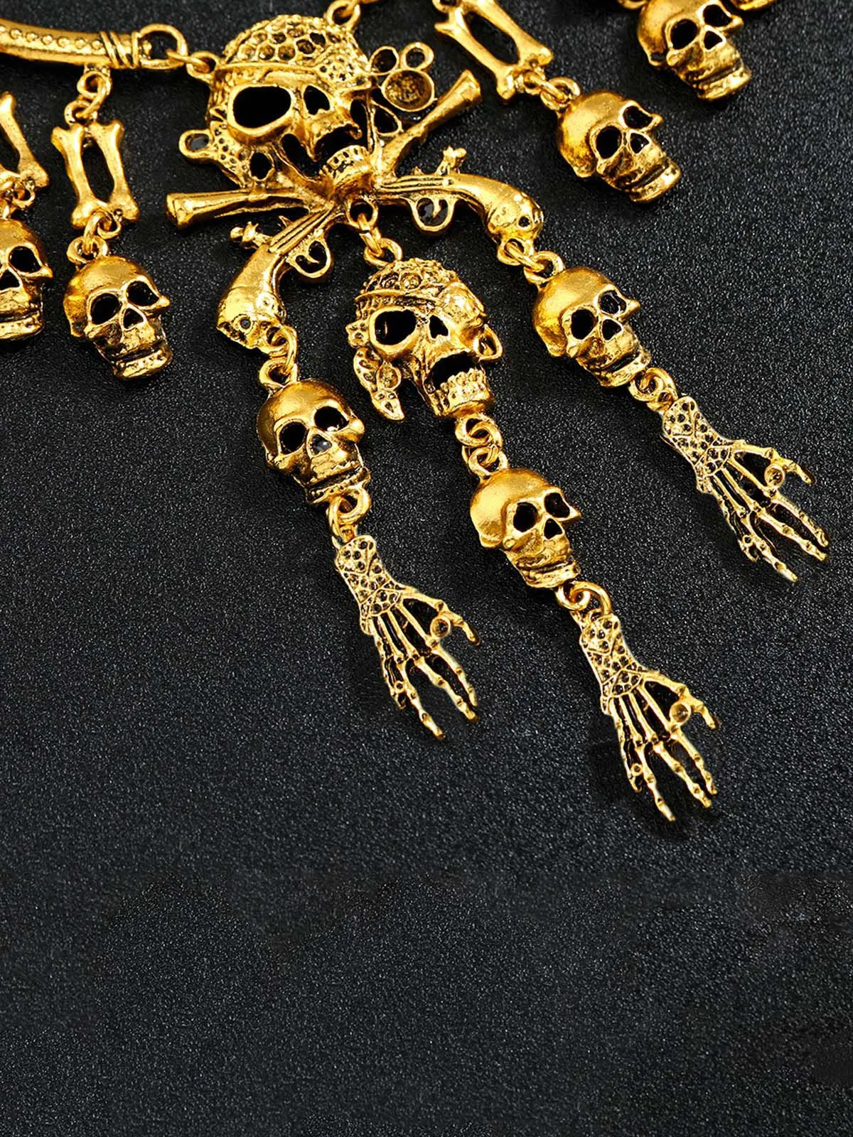 Gothic Skull Multi-layer Tassel Jewelry Set sold by Retro Stage product image thumbnail 3