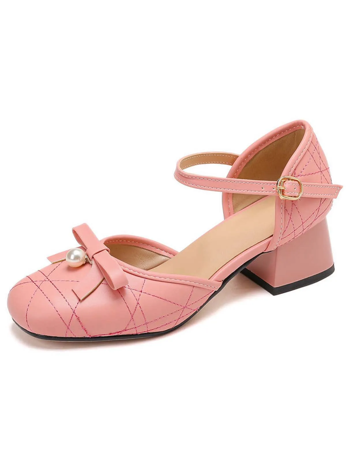 Retro Pearl Bow Mary Jane Heels sold by Retro Stage product image thumbnail 5