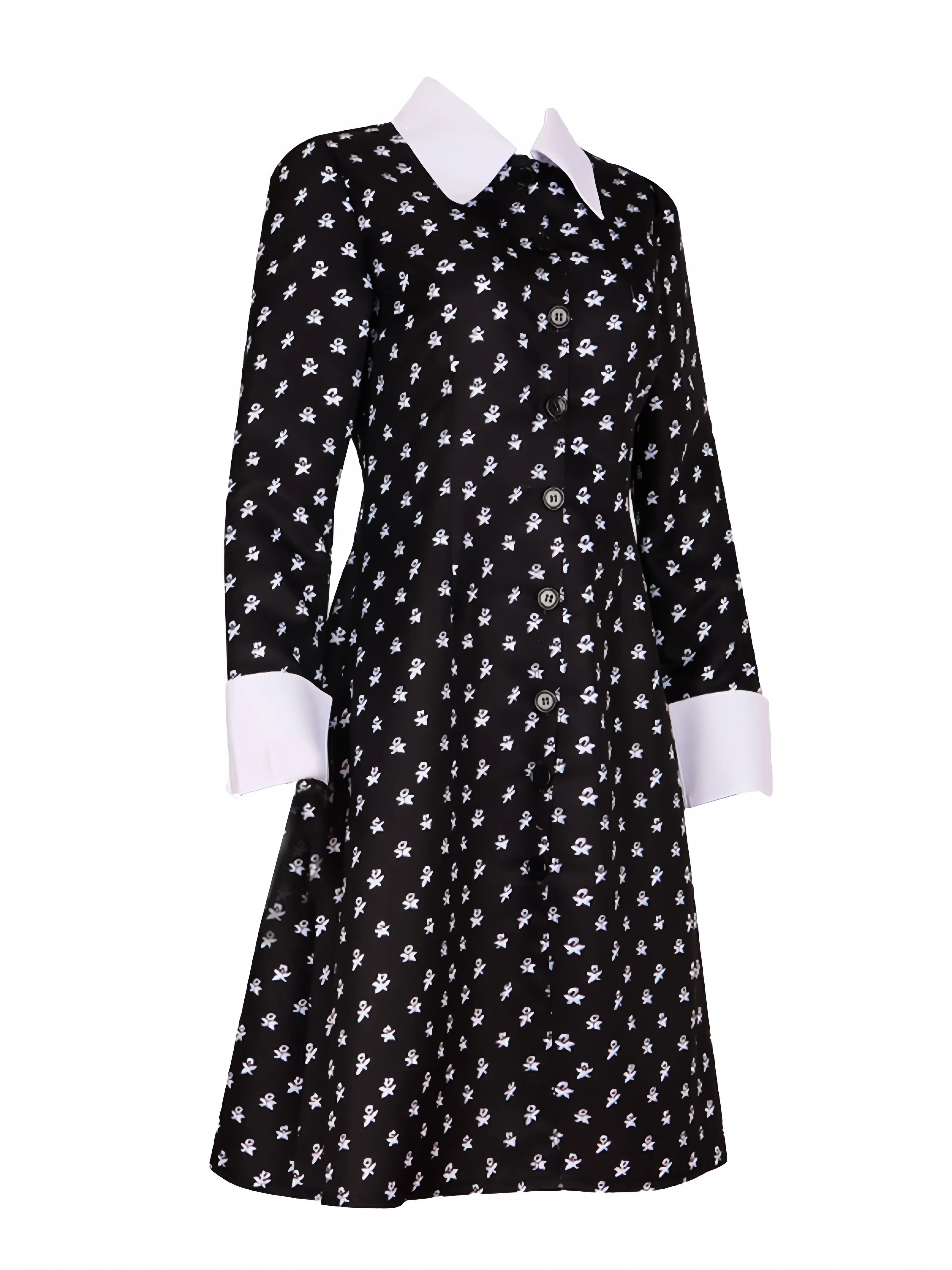 Black 1940s Wednesday Addams Style Dress sold by Retro Stage product image thumbnail 2
