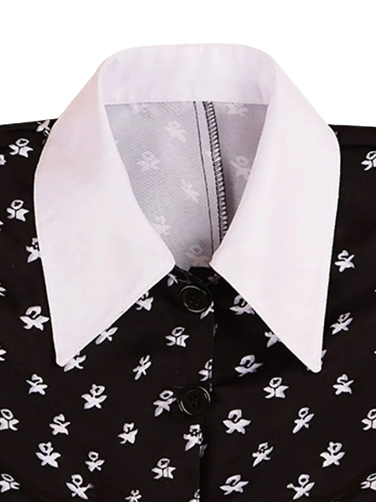 Black 1940s Wednesday Addams Style Dress sold by Retro Stage product image thumbnail 5