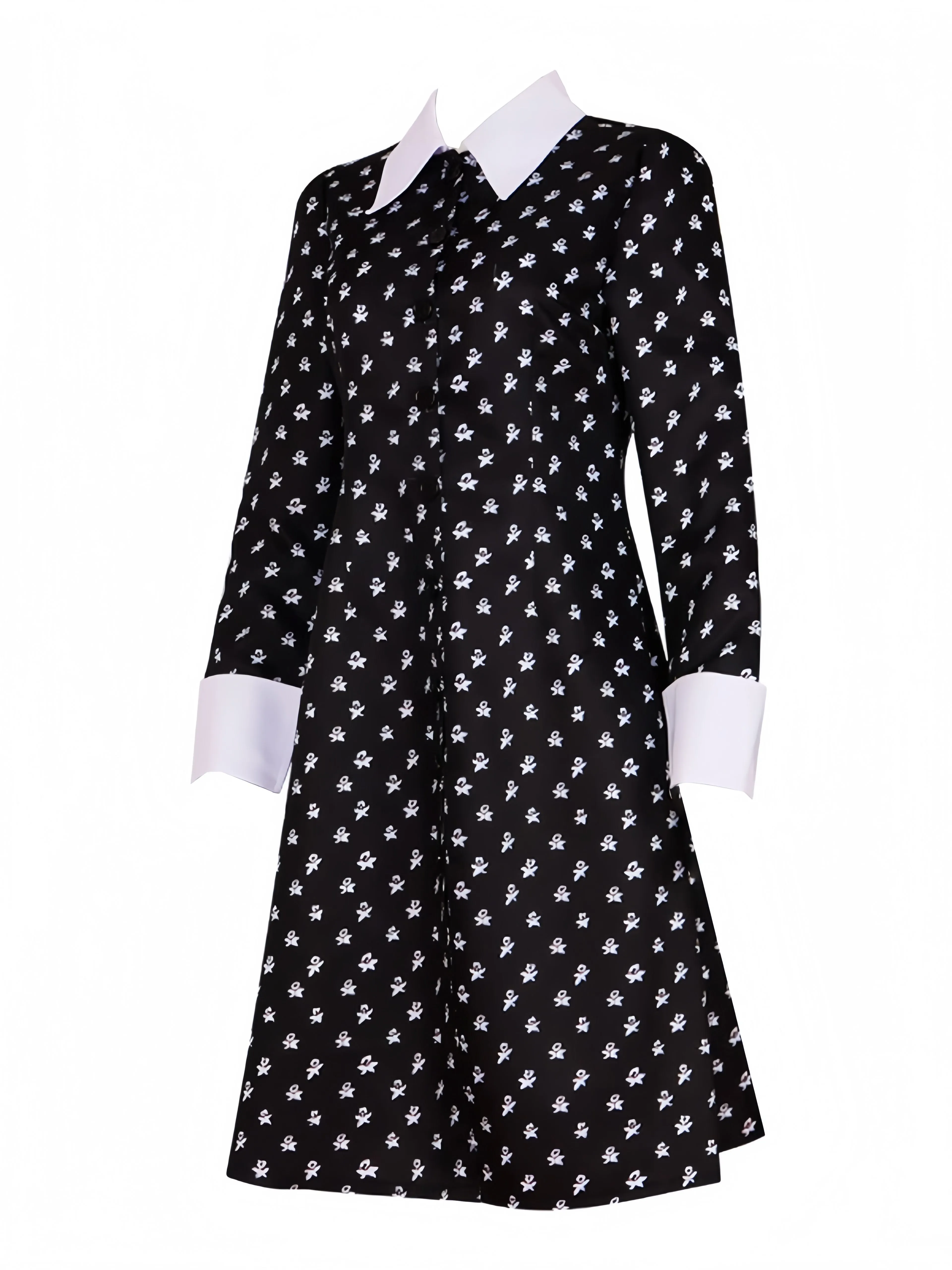 Black 1940s Wednesday Addams Style Dress sold by Retro Stage product image thumbnail 3