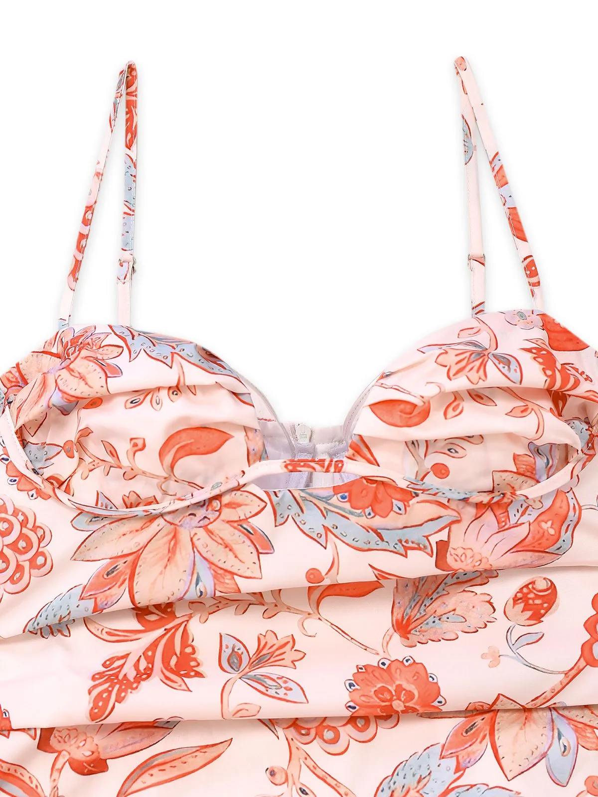 Orange 1930s Floral Strappy Maxi Dress sold by Retro Stage product image thumbnail 3