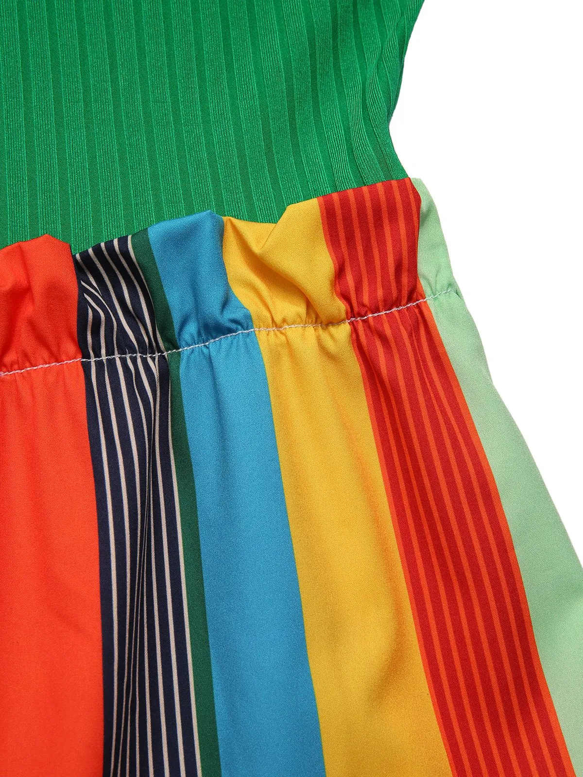 Green 1950s Stripes Knitted Belted Jumpsuit sold by Retro Stage product image thumbnail 3