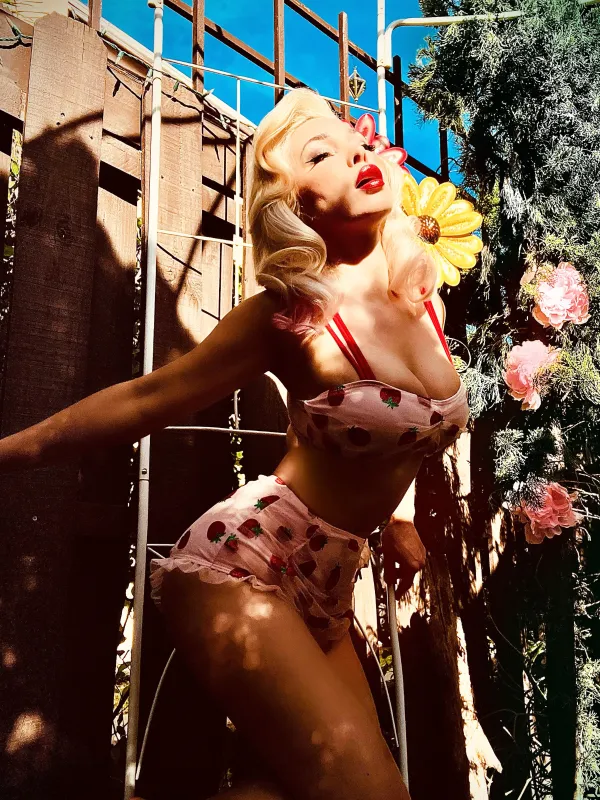 Lace Strawberry Cami Tankini Set sold by Retro Stage