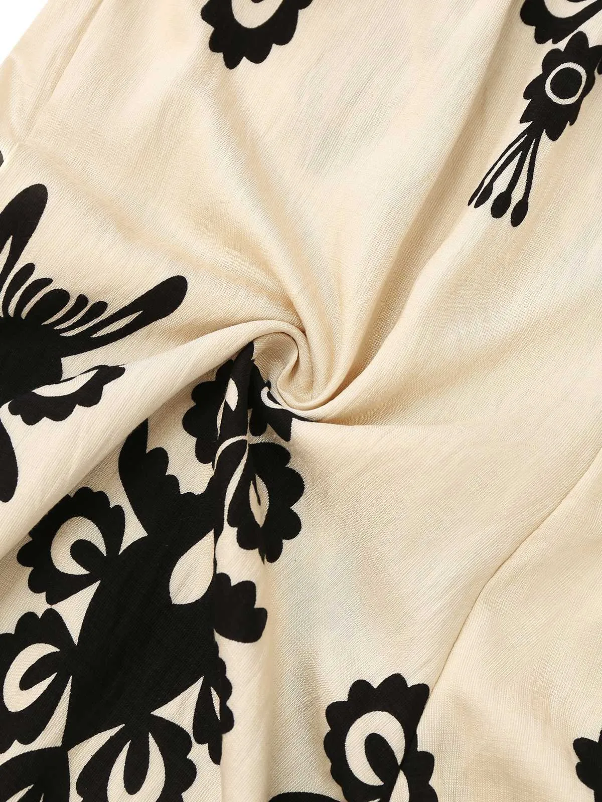 Apricot 1970s Boho Strapless Smocked Jumpsuit sold by Retro Stage product image thumbnail 5