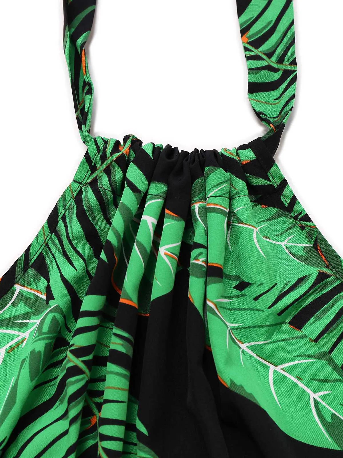 1950s Halter Tropical Palm-Leaf Romper sold by Retro Stage product image thumbnail 3