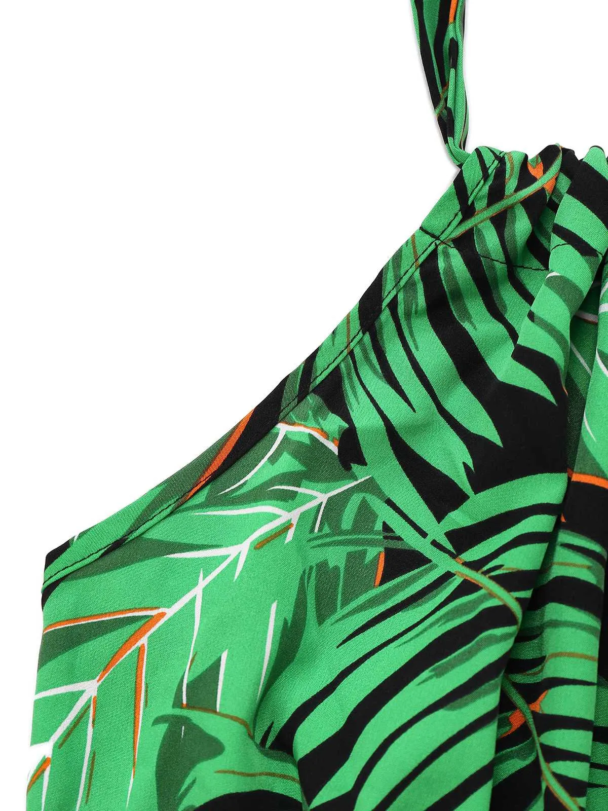 1950s Halter Tropical Palm-Leaf Romper sold by Retro Stage product image thumbnail 4