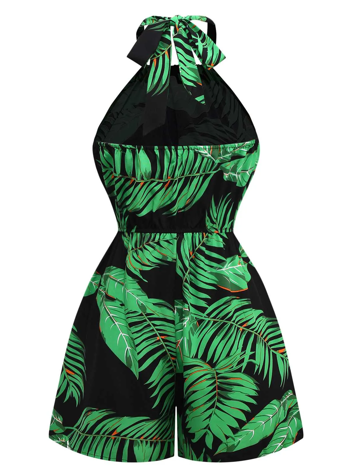 1950s Halter Tropical Palm-Leaf Romper sold by Retro Stage product image thumbnail 2