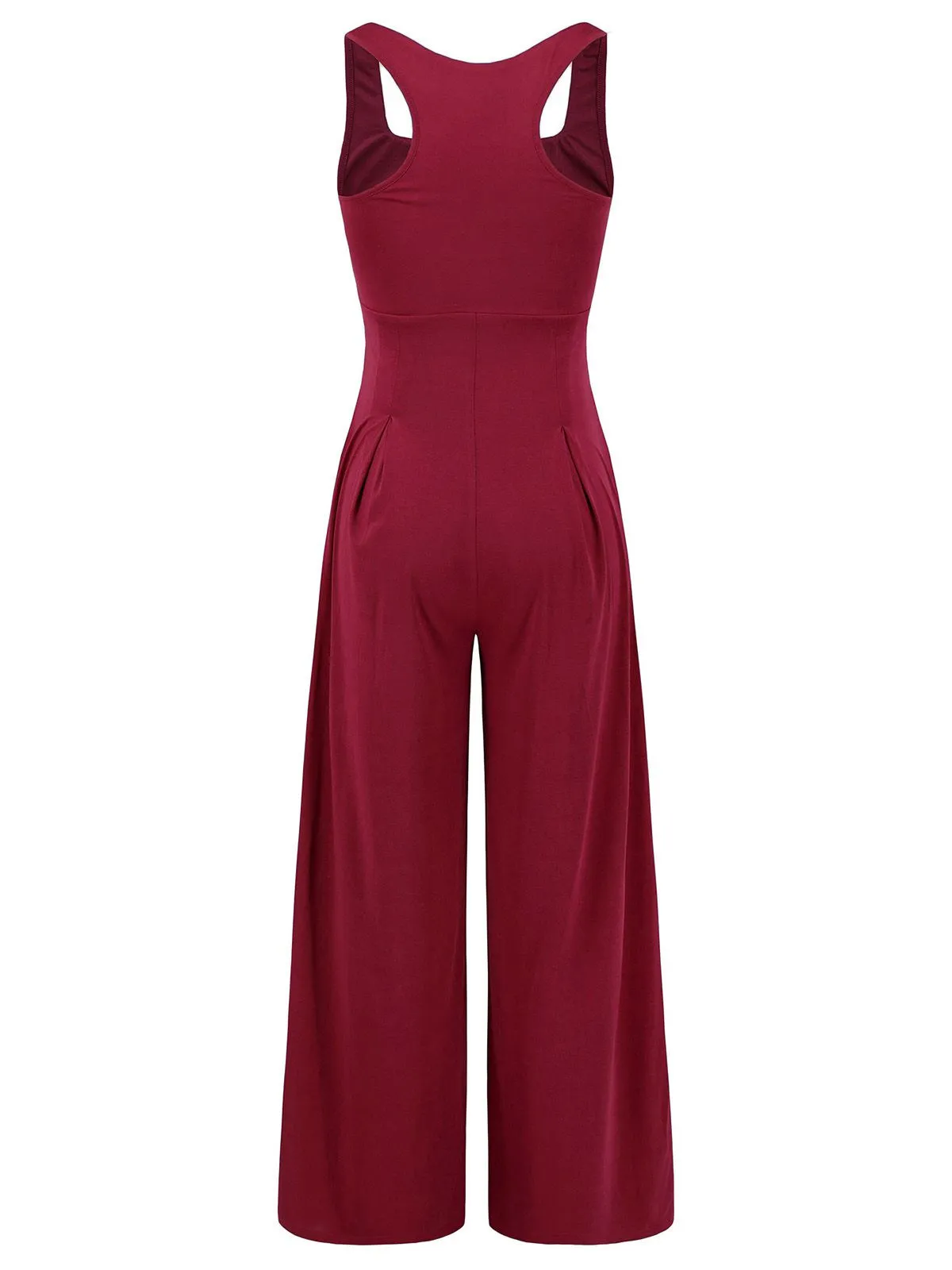 1950s Solid Square Neck Wide Strap Jumpsuit sold by Retro Stage product image thumbnail 2