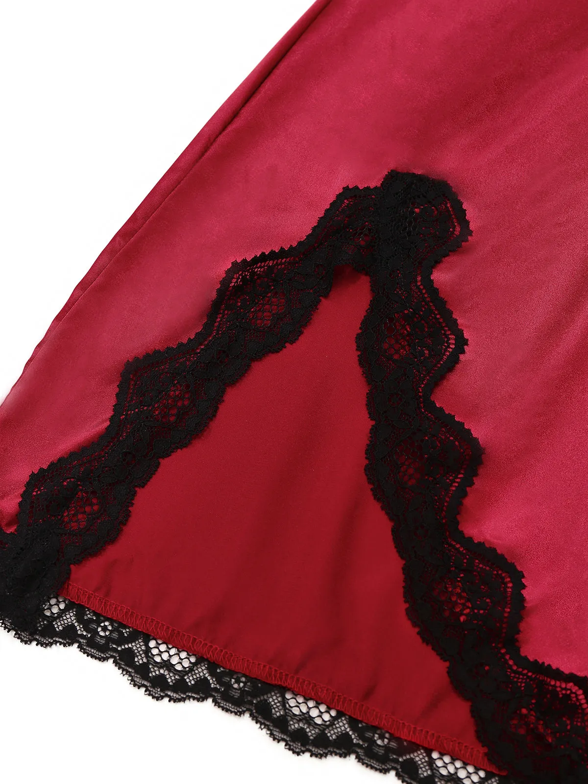 1960s Spaghetti Strap Satin Lace Nightgown sold by Retro Stage product image thumbnail 5