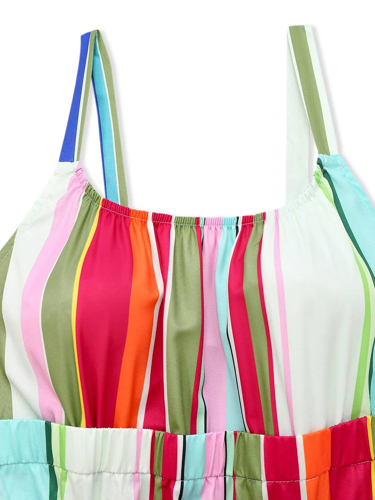 Multicolor 1950s Tie Back Barcode Stripe Dress sold by Retro Stage product image thumbnail 4