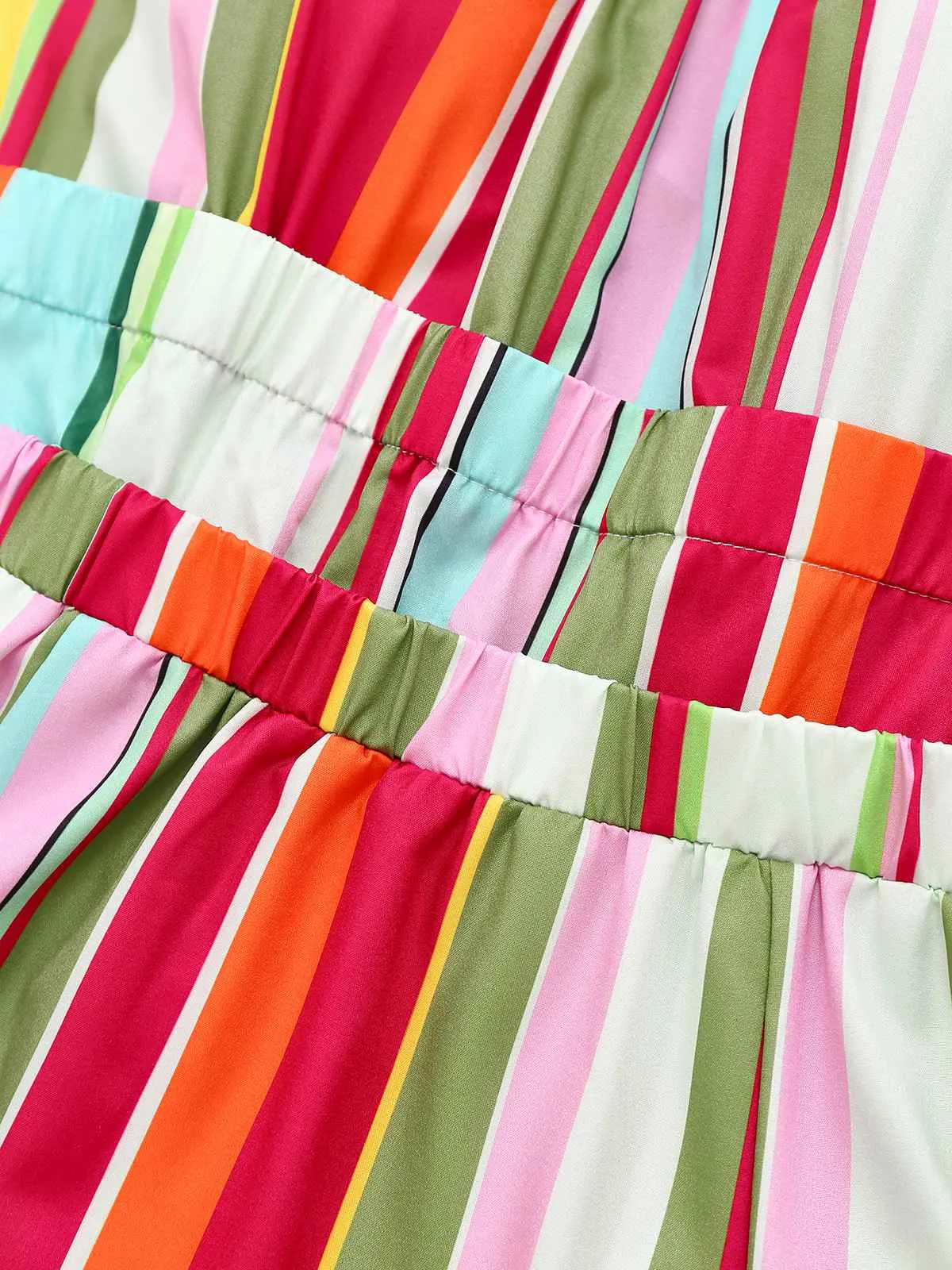 Multicolor 1950s Tie Back Barcode Stripe Dress sold by Retro Stage product image thumbnail 5