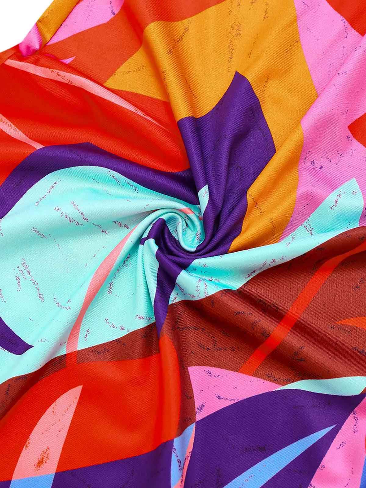 Red 1930s Tropical Belted Deep V Straps Jumpsuit sold by Retro Stage product image thumbnail 3