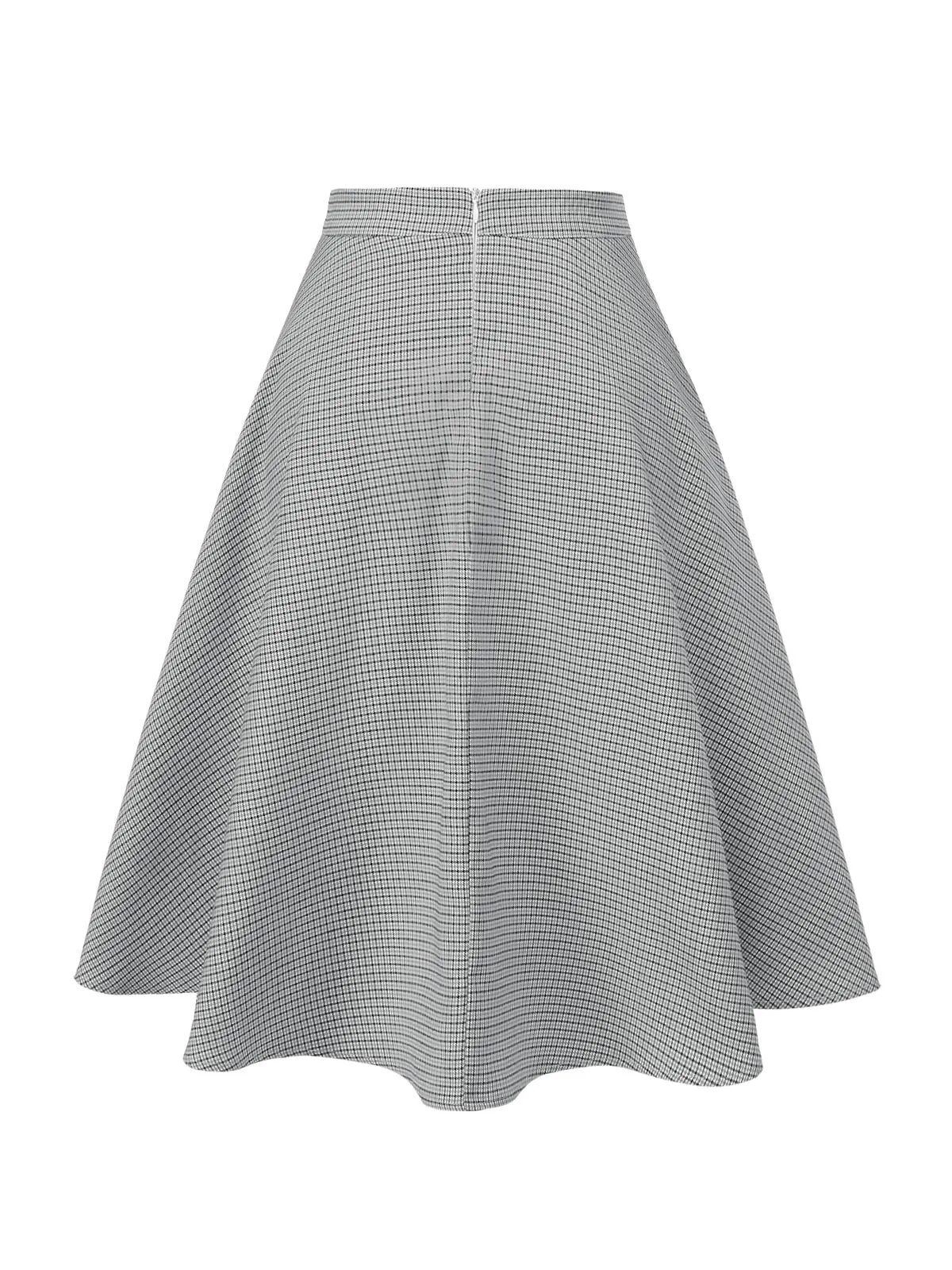 1950s High-Waist Plaids Button Pocket Skirt sold by Retro Stage product image thumbnail 5
