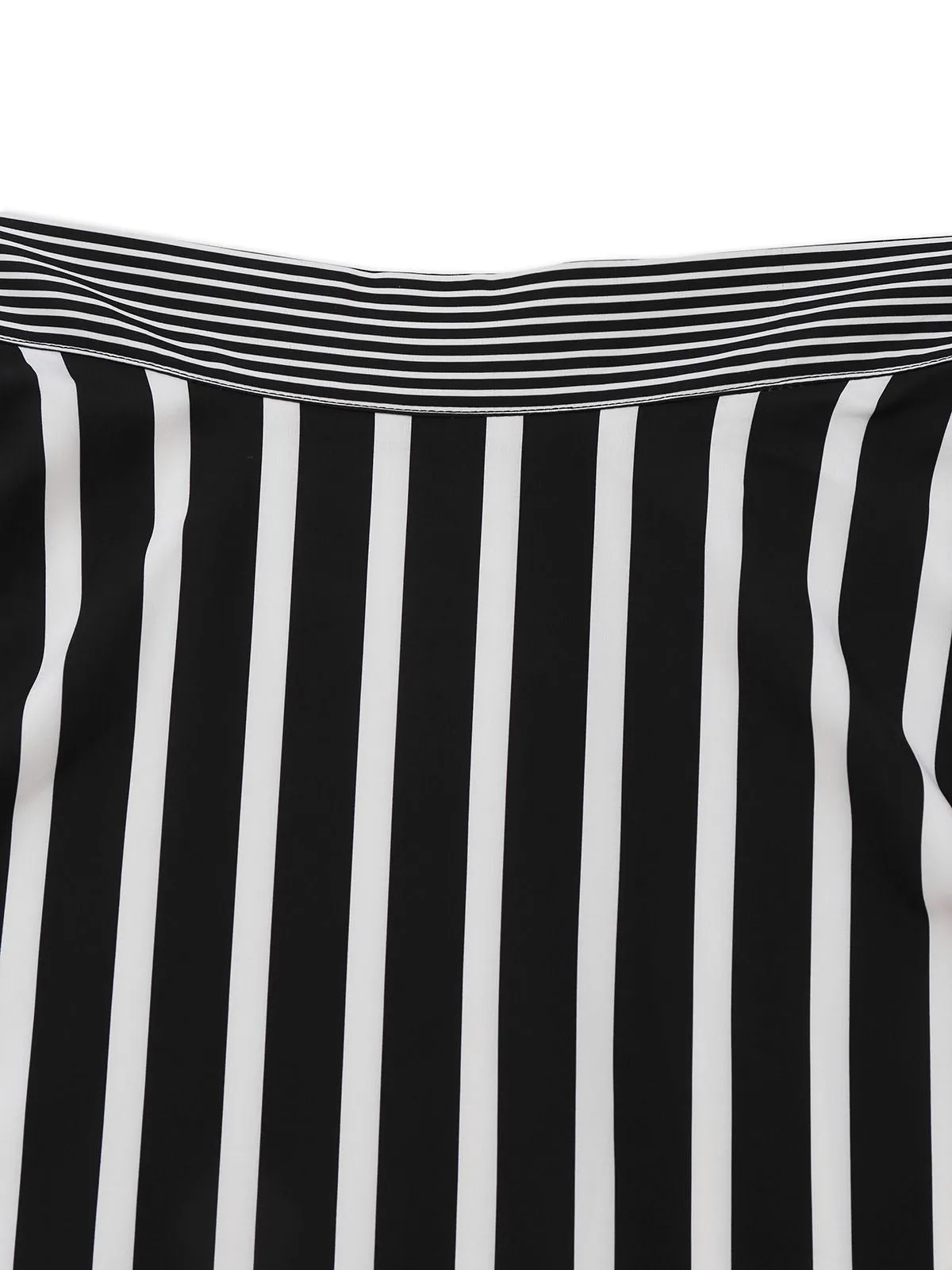 Black & White 1930s Striped High Rise Long Skirt sold by Retro Stage product image thumbnail 3