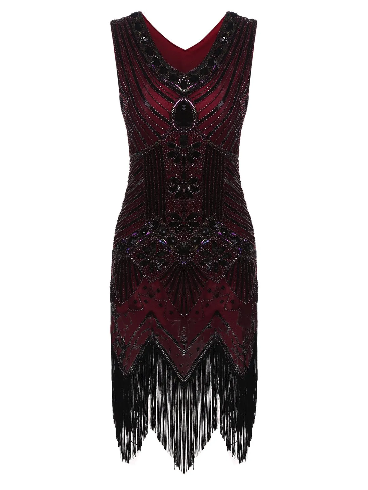 1920s Sequined Fringe Dress sold by Retro Stage product image thumbnail 5