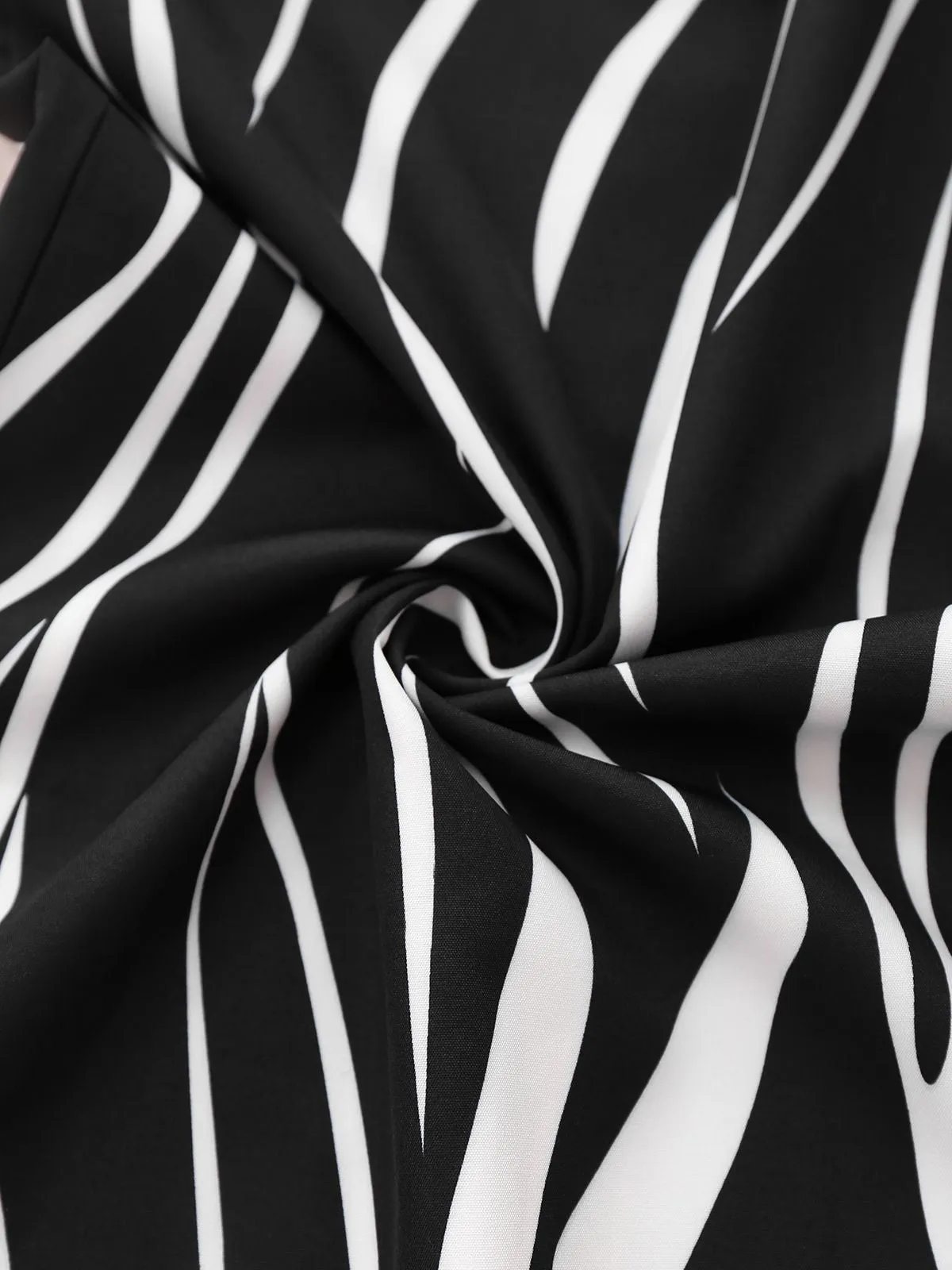 Black & White 1930s Irregular Print Halter Jumpsuit sold by Retro Stage product image thumbnail 5