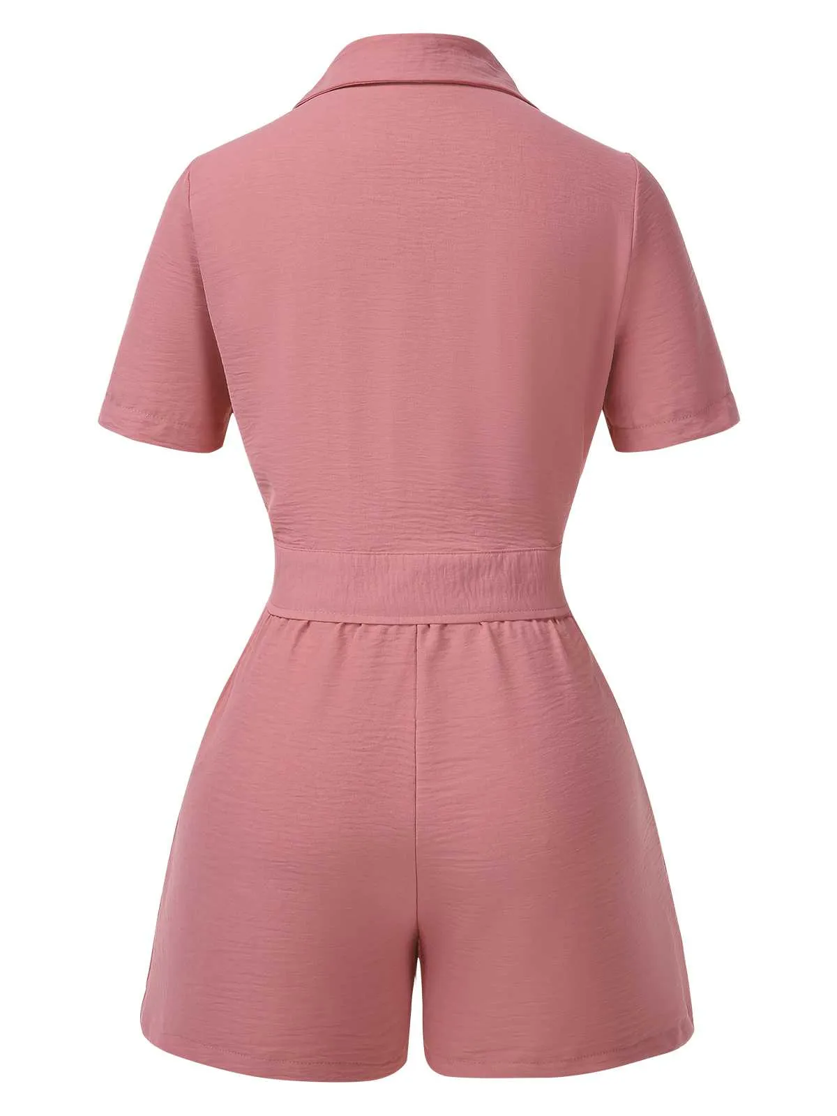 2PCS 1940s Solid Lace-Up Top & High-Waist Shorts sold by Retro Stage product image thumbnail 3