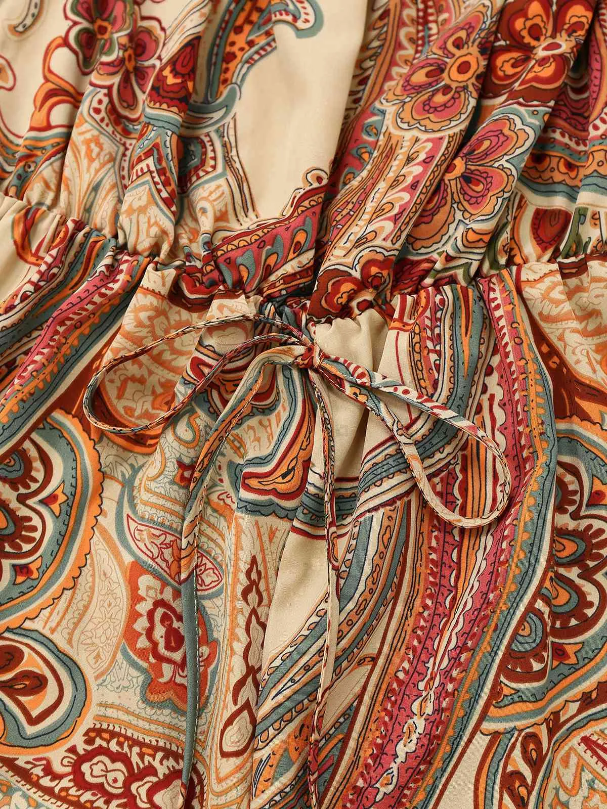 Multicolor 1970s Bohemian Off-Shoulder Romper sold by Retro Stage product image thumbnail 4