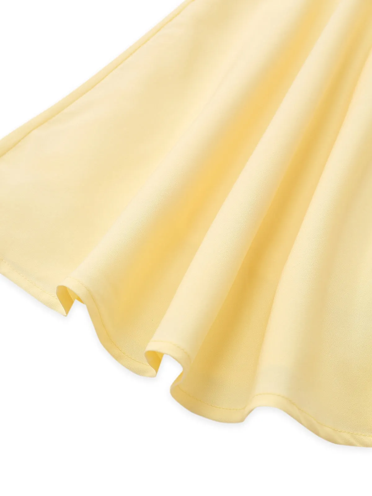 1960s Solid Lace Straps Lace-Up Skater Dress sold by Retro Stage product image thumbnail 5