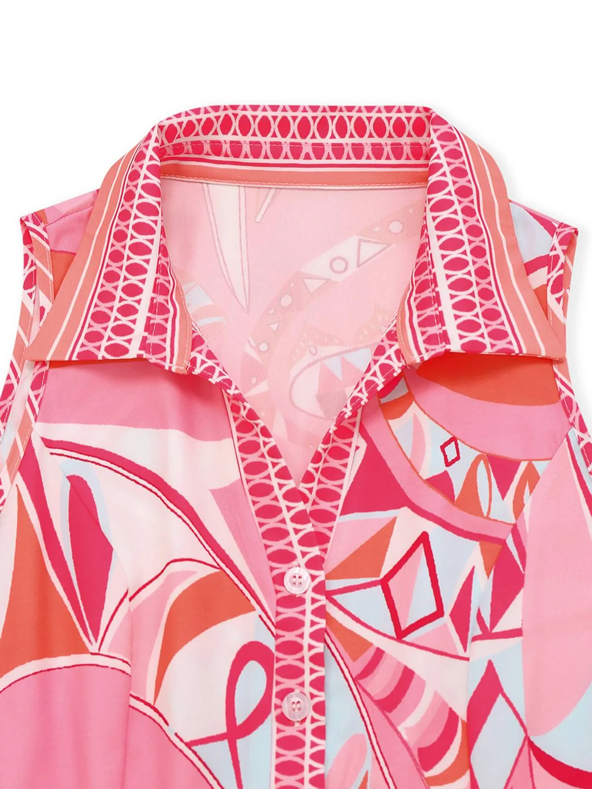 Pink 1930s Lapel Belted Boho Jumpsuit sold by Retro Stage product image thumbnail 3