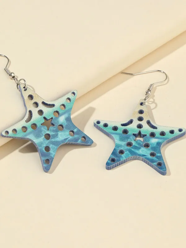 Retro Sea Creature Ombré Dangle Earrings sold by Retro Stage