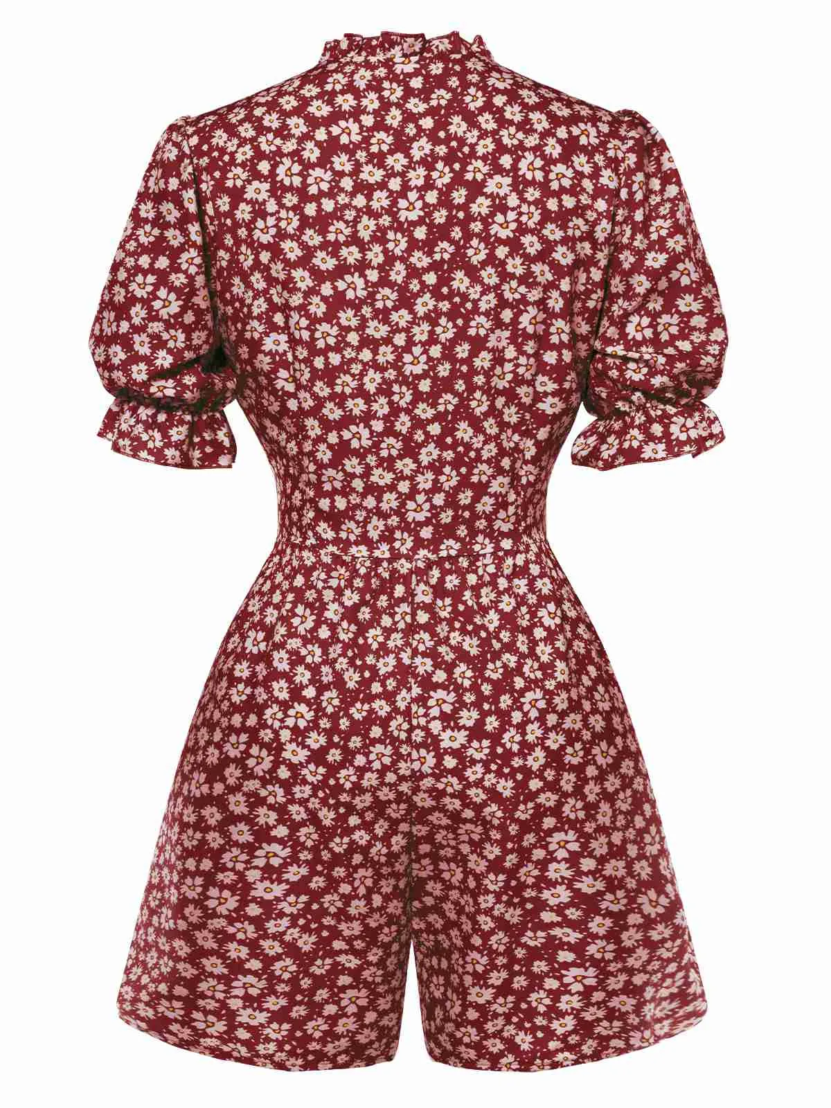 1940s Daisy Pleats Collar Puff Sleeves Romper sold by Retro Stage product image thumbnail 4