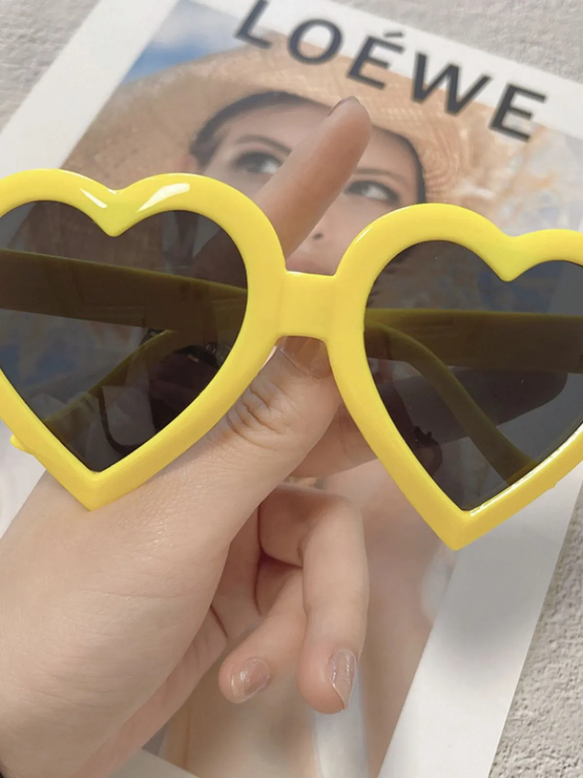 Vintage Curved Heart Frame Sunglasses sold by Retro Stage product image thumbnail 4