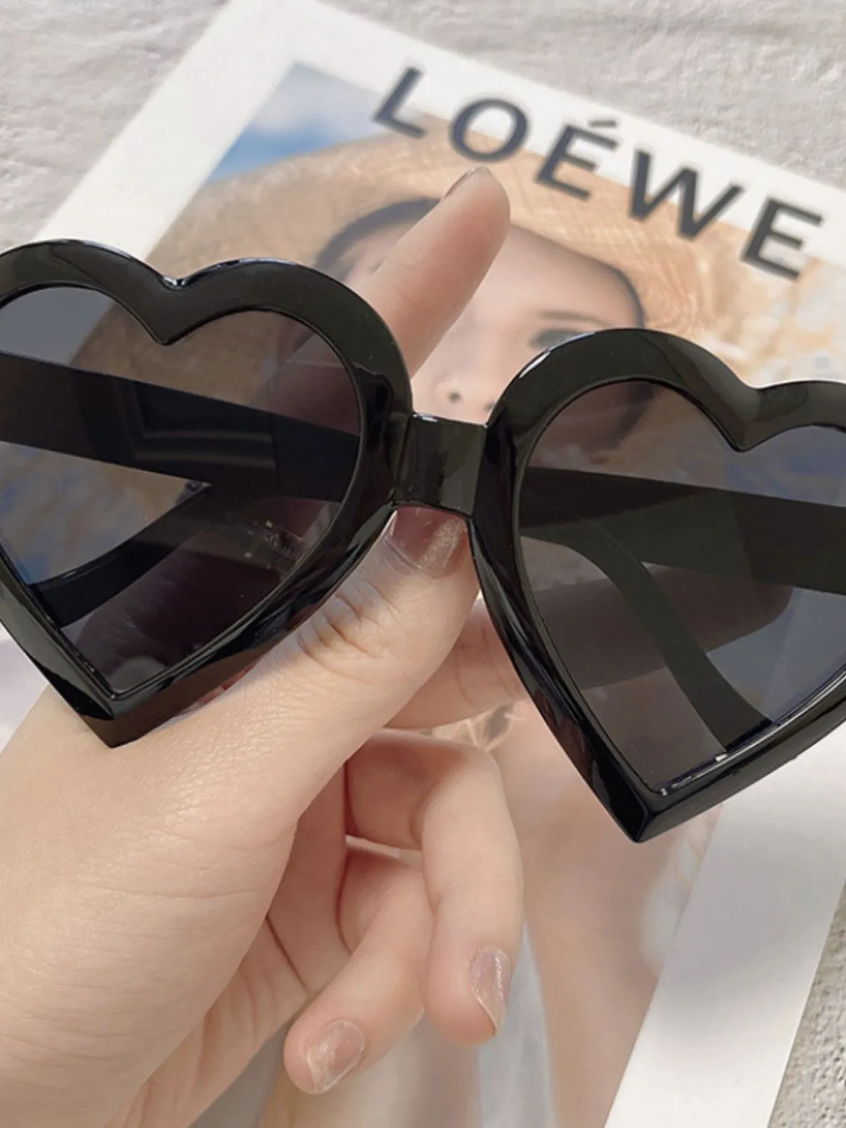 Vintage Curved Heart Frame Sunglasses sold by Retro Stage product image thumbnail 2
