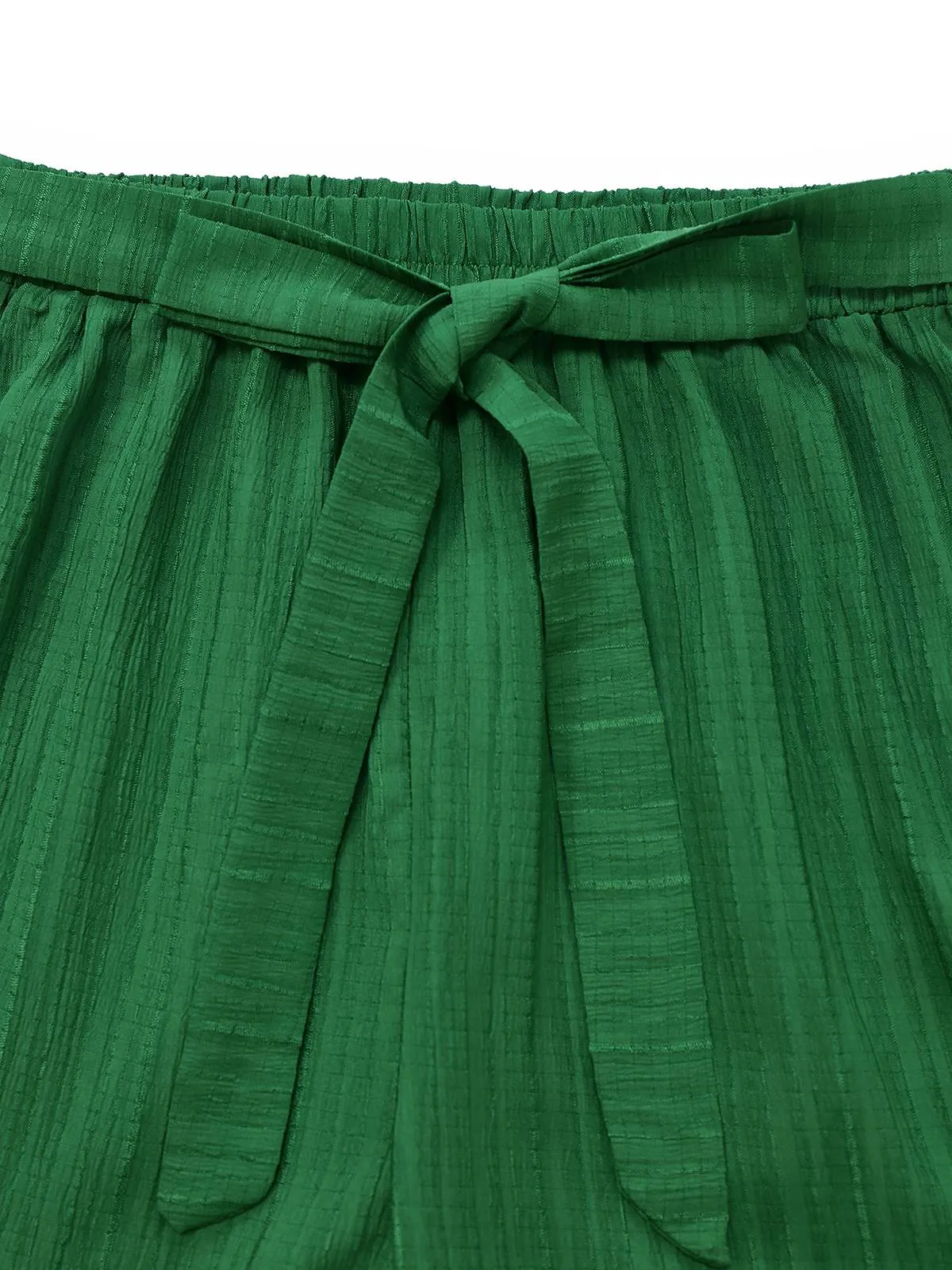 2PCS Green 1950s Tropical Plants Halter Top & Textured Pants sold by Retro Stage product image thumbnail 5