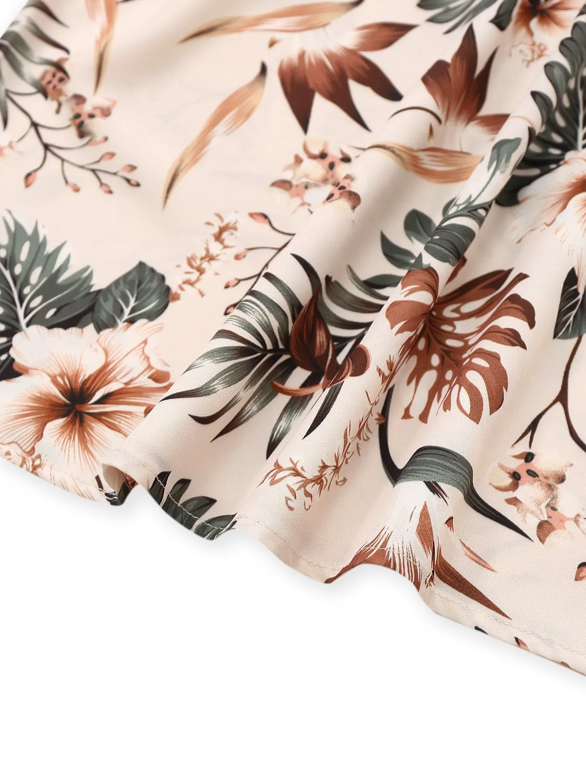 2PCS Green 1950s Tropical Plants Halter Top & Textured Pants sold by Retro Stage product image thumbnail 4