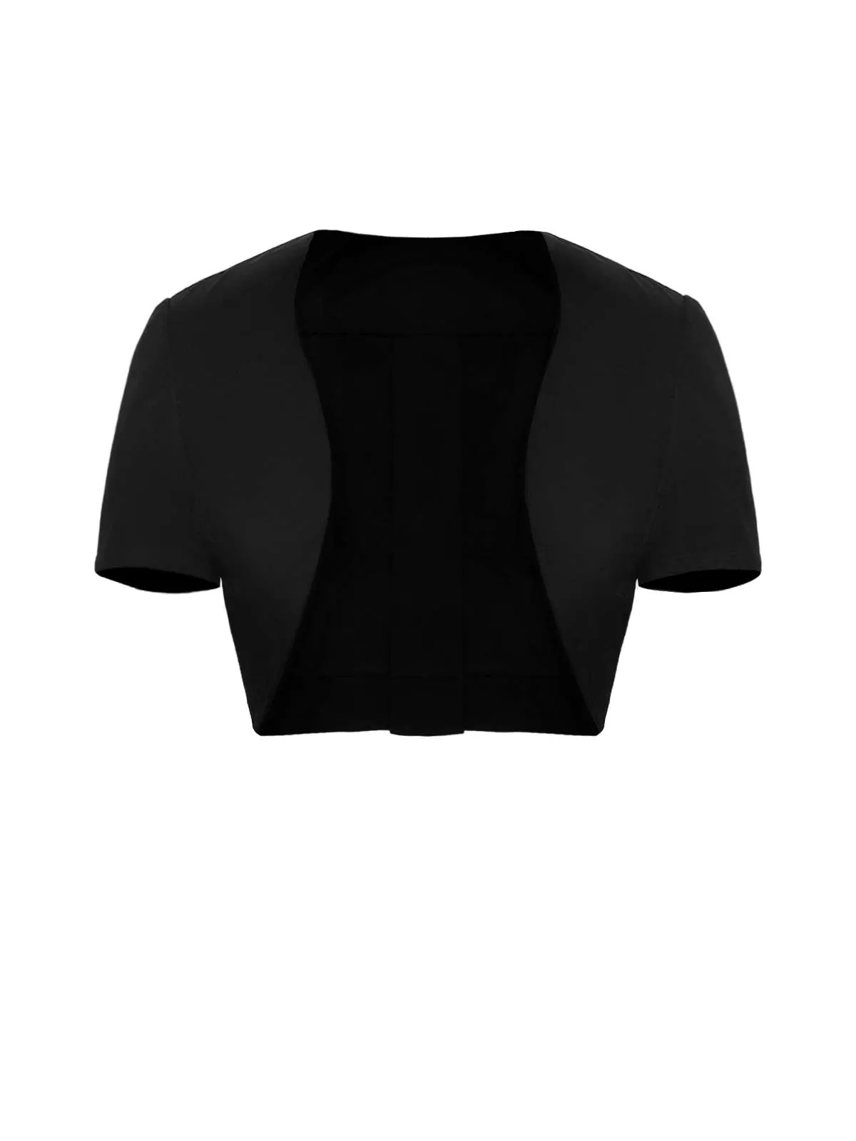 Black 1950s Solid Bow Short Jacket sold by Retro Stage product image thumbnail 3