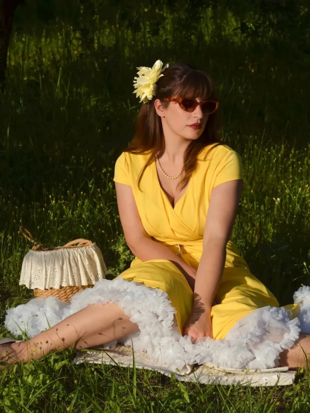 1950s Solid Heart Neck Short Sleeve Dress sold by Retro Stage