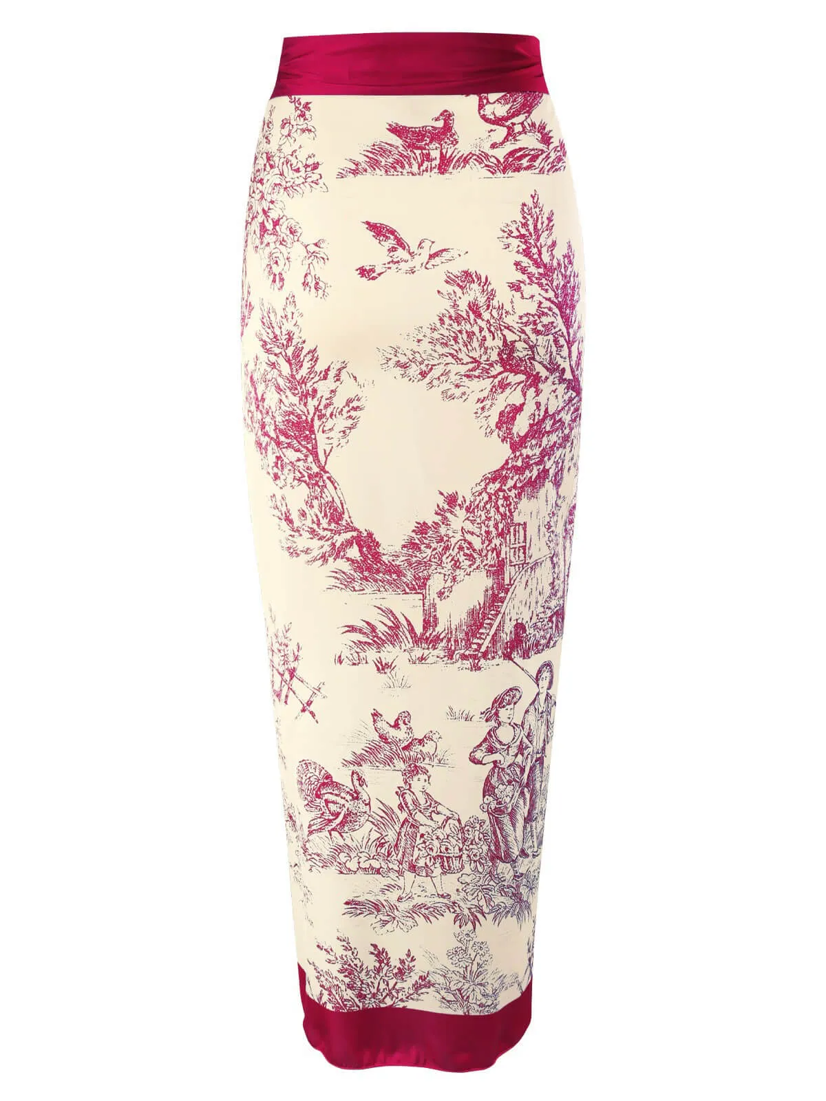 Blue 1960s Ink Floral Patchwork Tie-Up Cover-Up sold by Retro Stage product image thumbnail 4