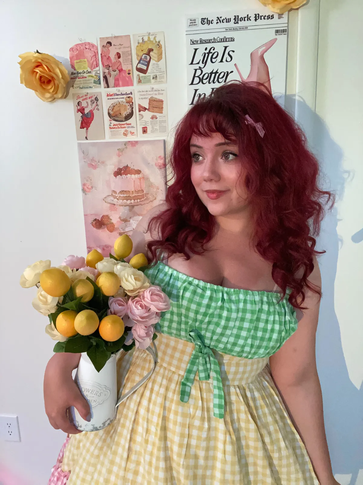 Multicolor 1950s Pure Cotton Straps Plaid Dress sold by Retro Stage