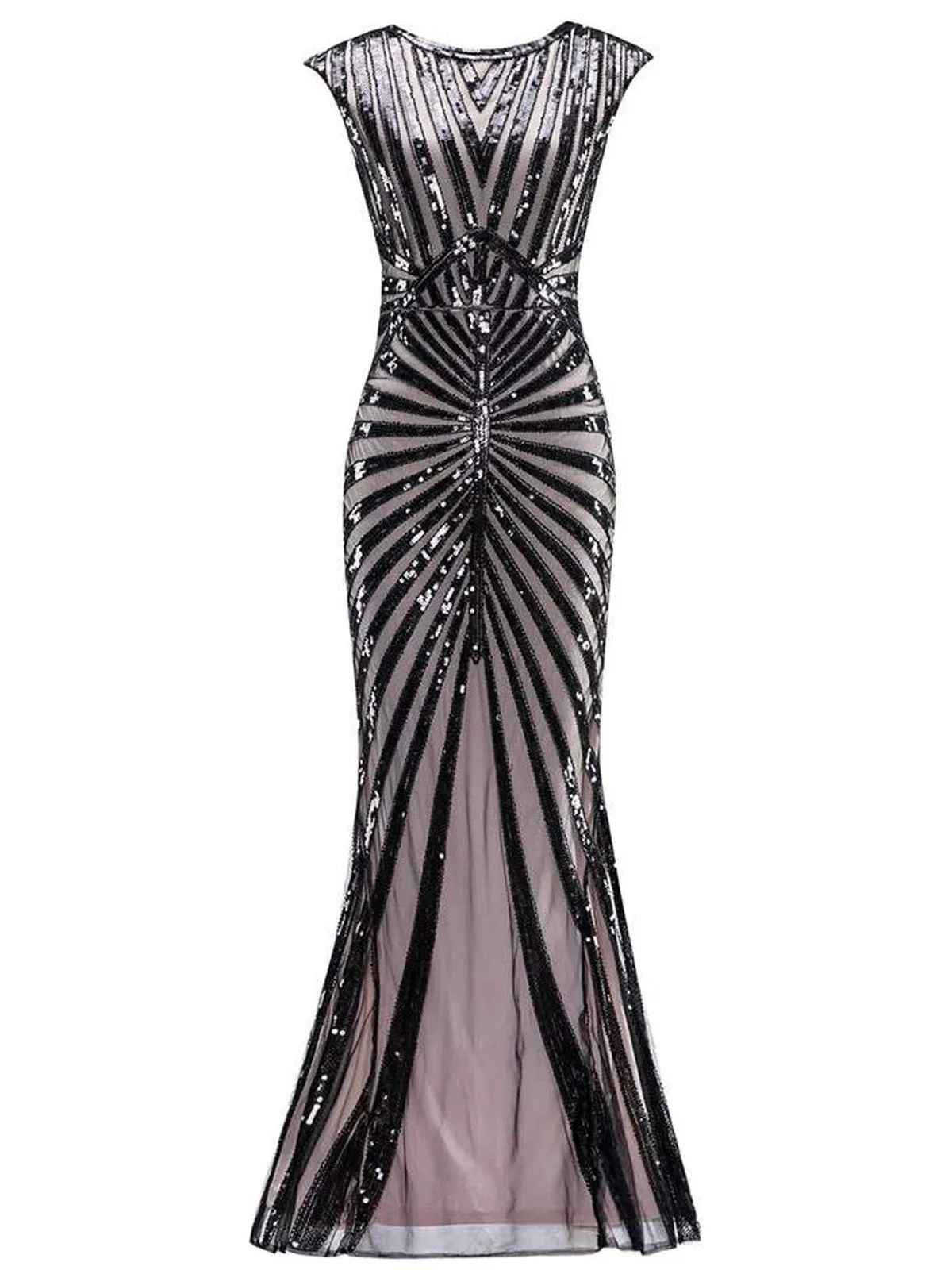 1920s Sequin Art Deco Maxi Dress sold by Retro Stage