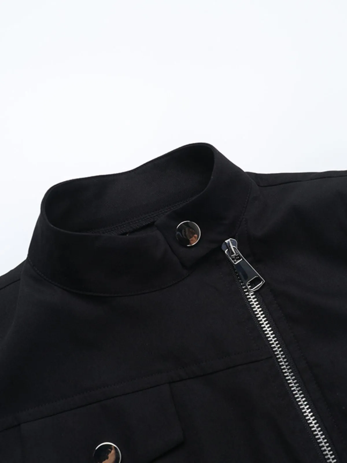 Black 1980s Steampunk Solid Zipper Belted Dress sold by Retro Stage product image thumbnail 4